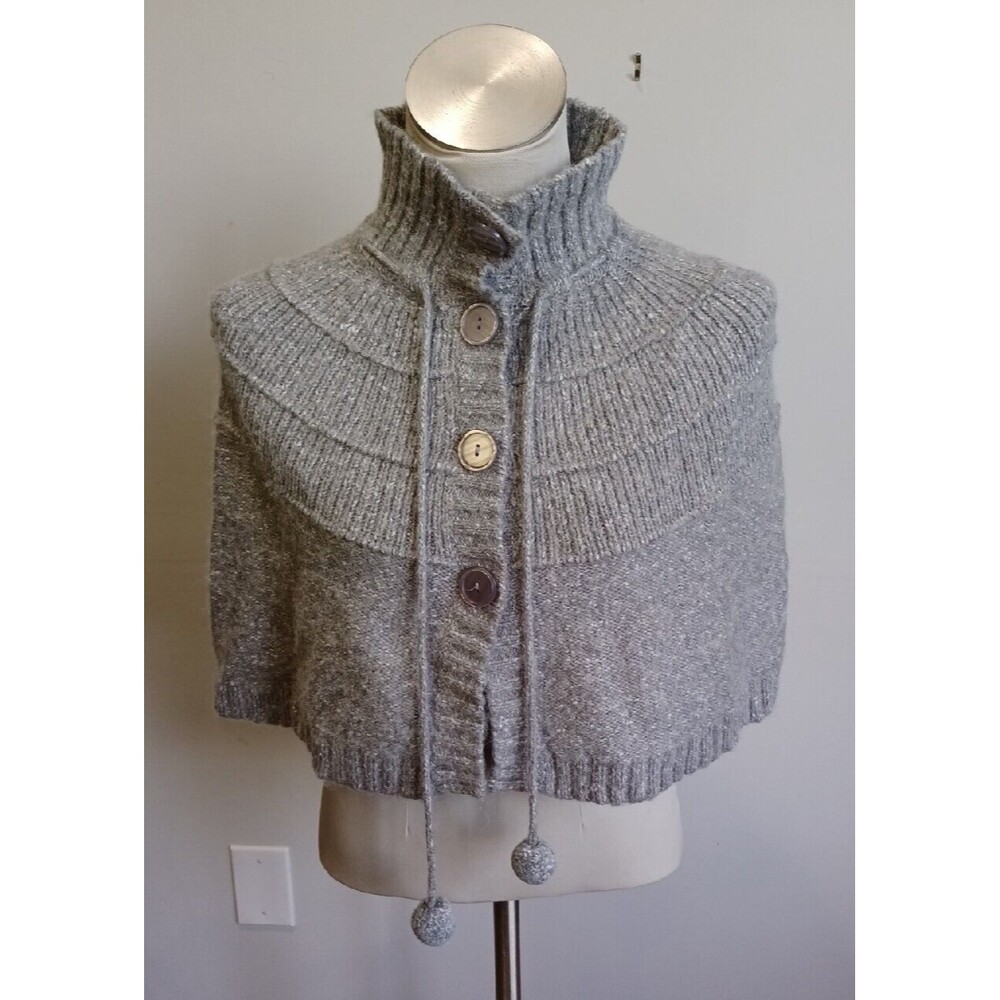 Kaisely Alpaca Gray Poncho Cape Girls Size Large